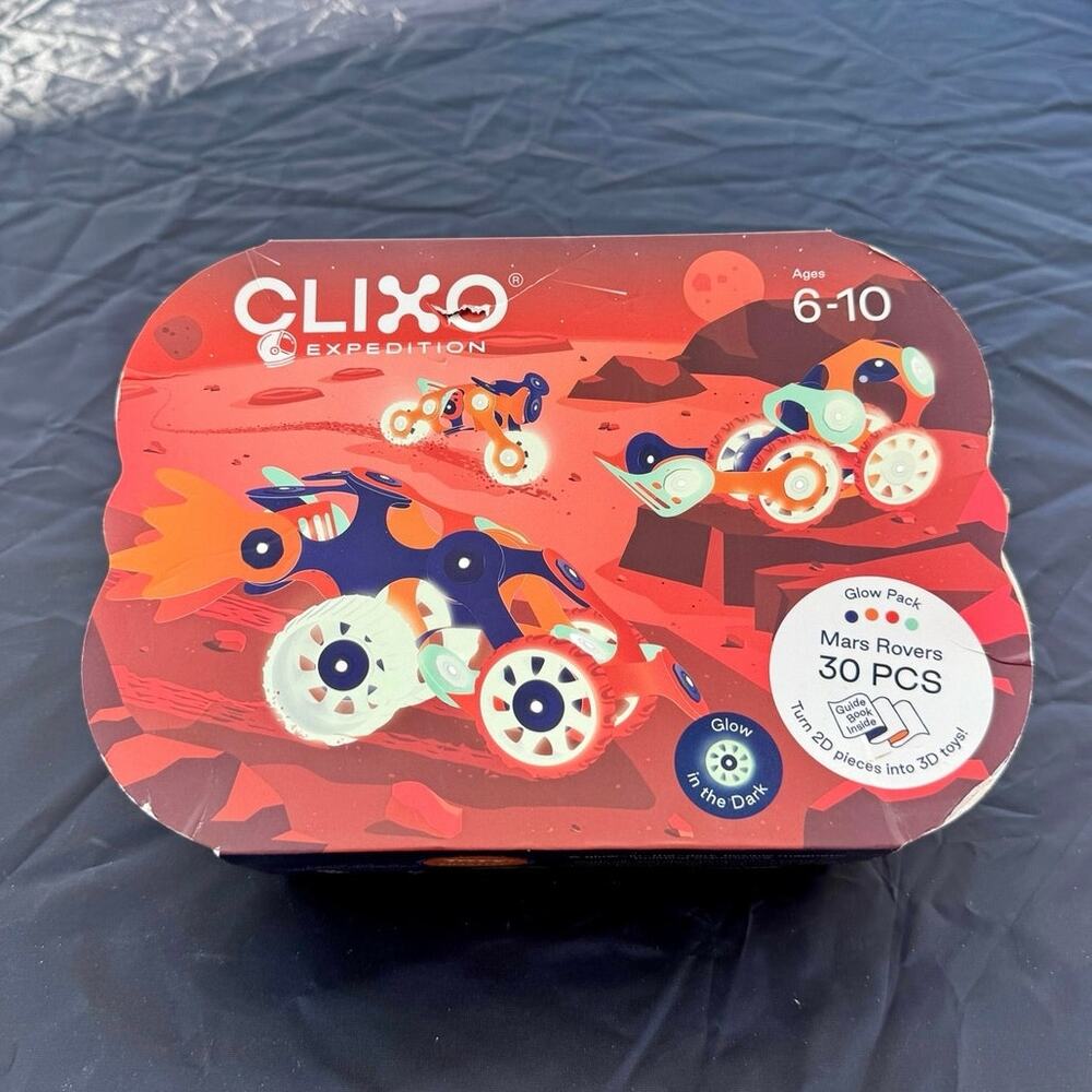 Clixo Expedition Glow Pack Mars Rovers 30 Piece Magnetic Building Set NIB Sealed